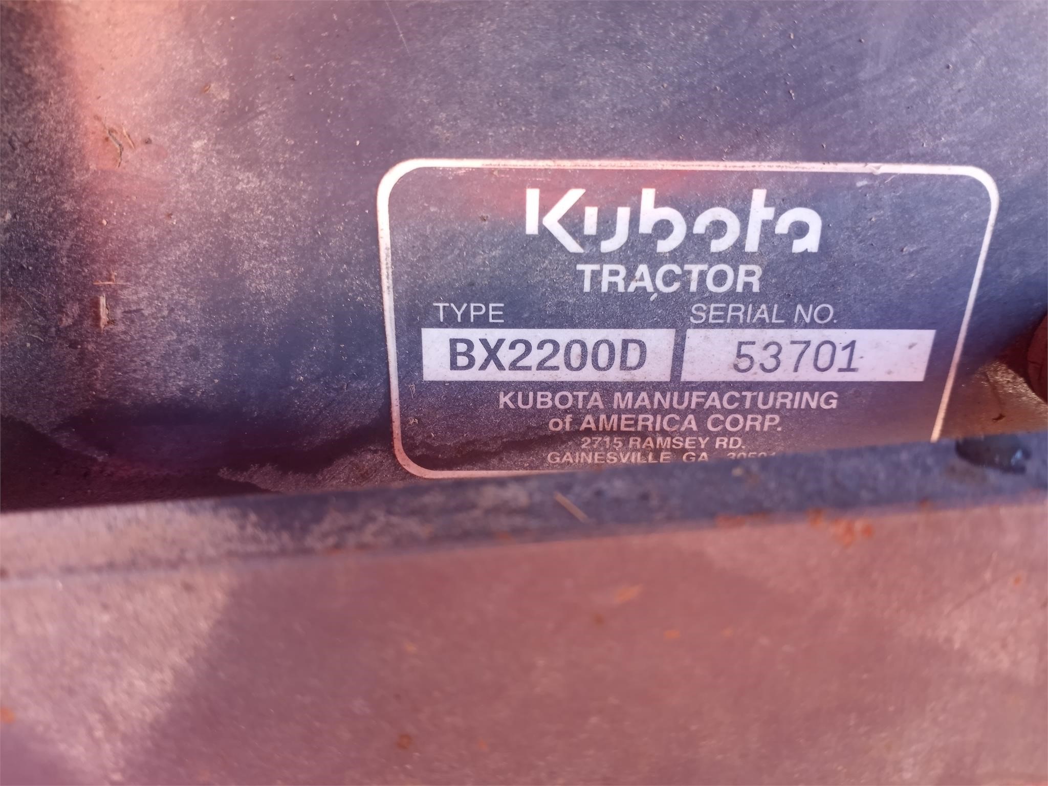 2003 Kubota BX2200