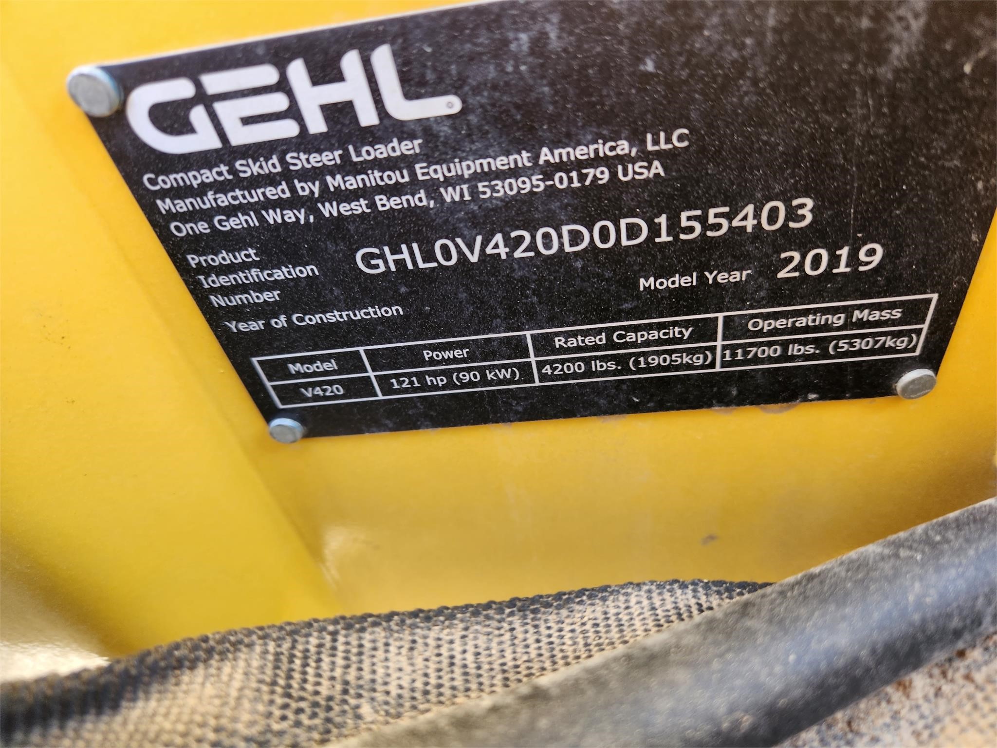 2019 Gehl V420