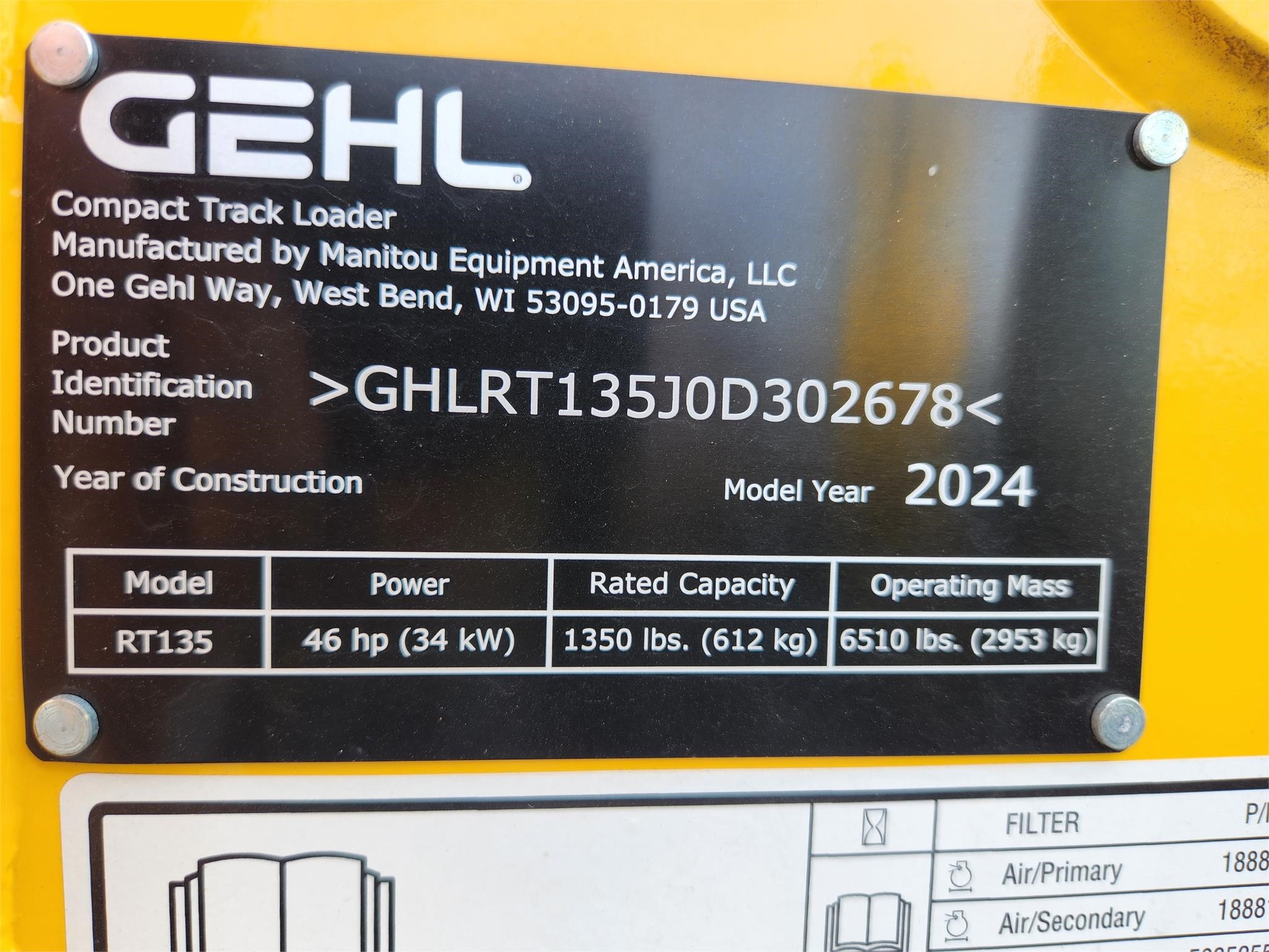 2024 Gehl RT135