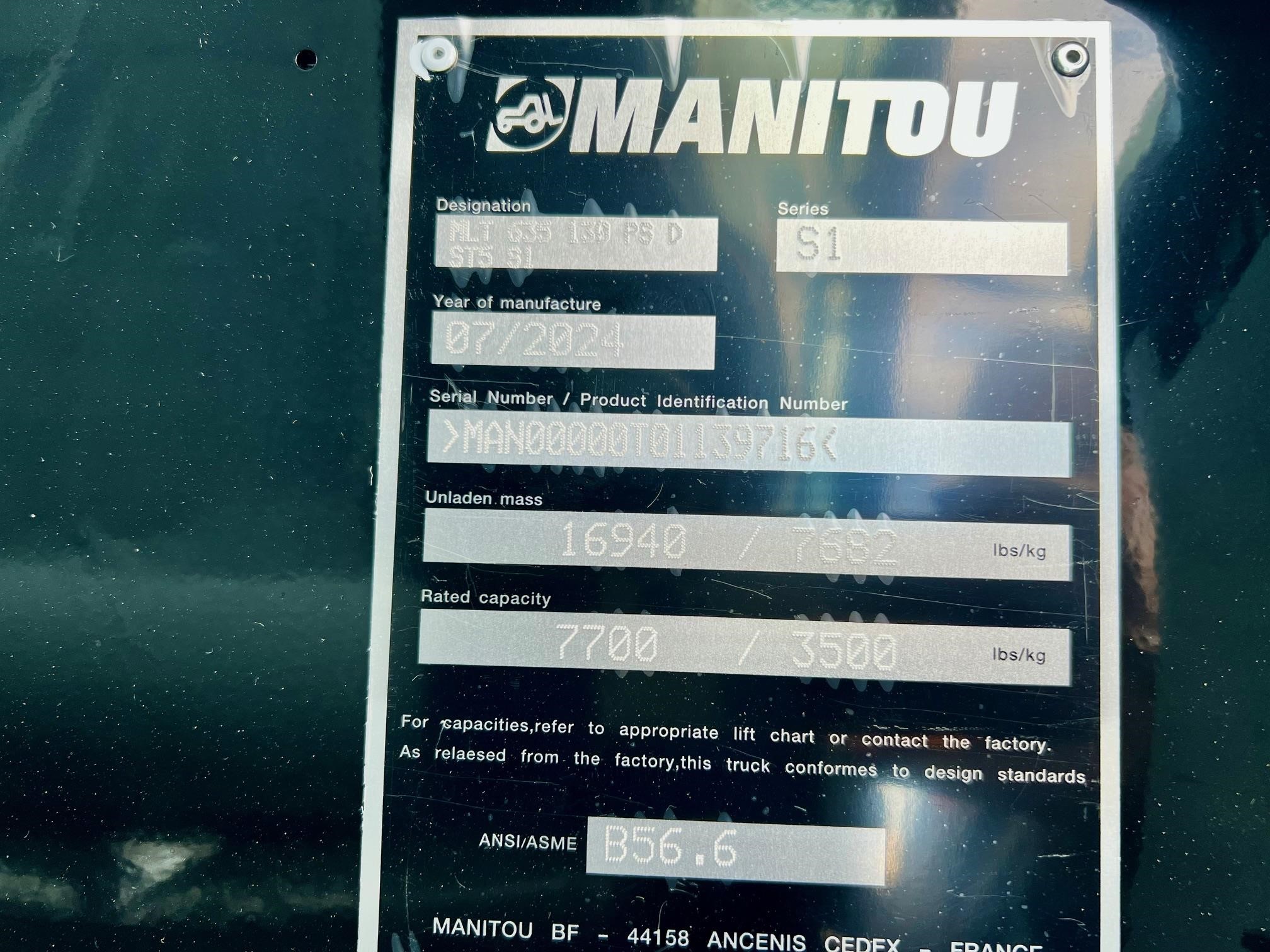 2024 Manitou MLT635-130PS+