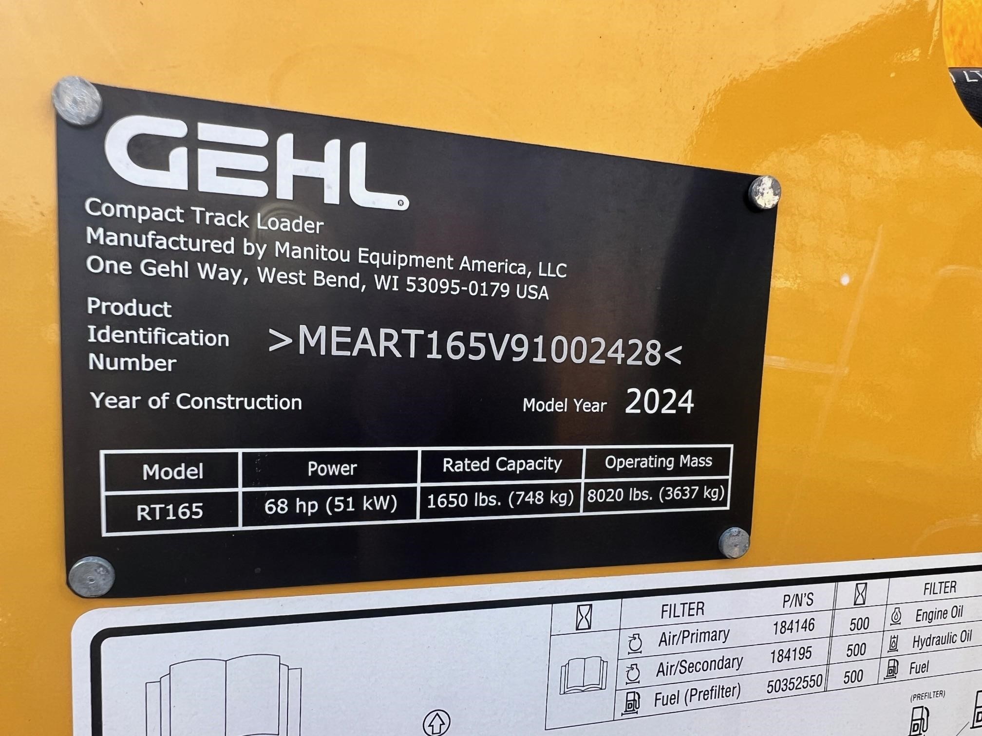 2024 Gehl RT165