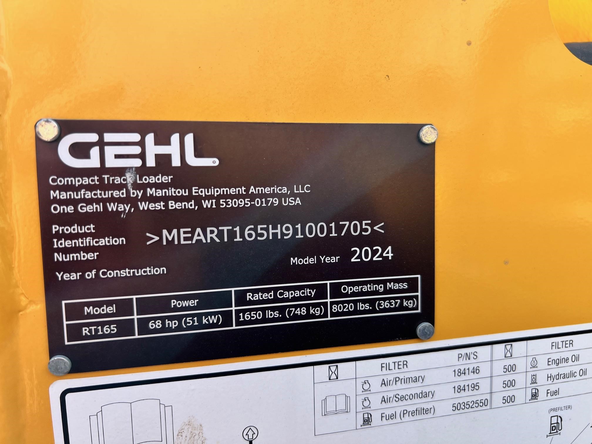 2024 Gehl RT165