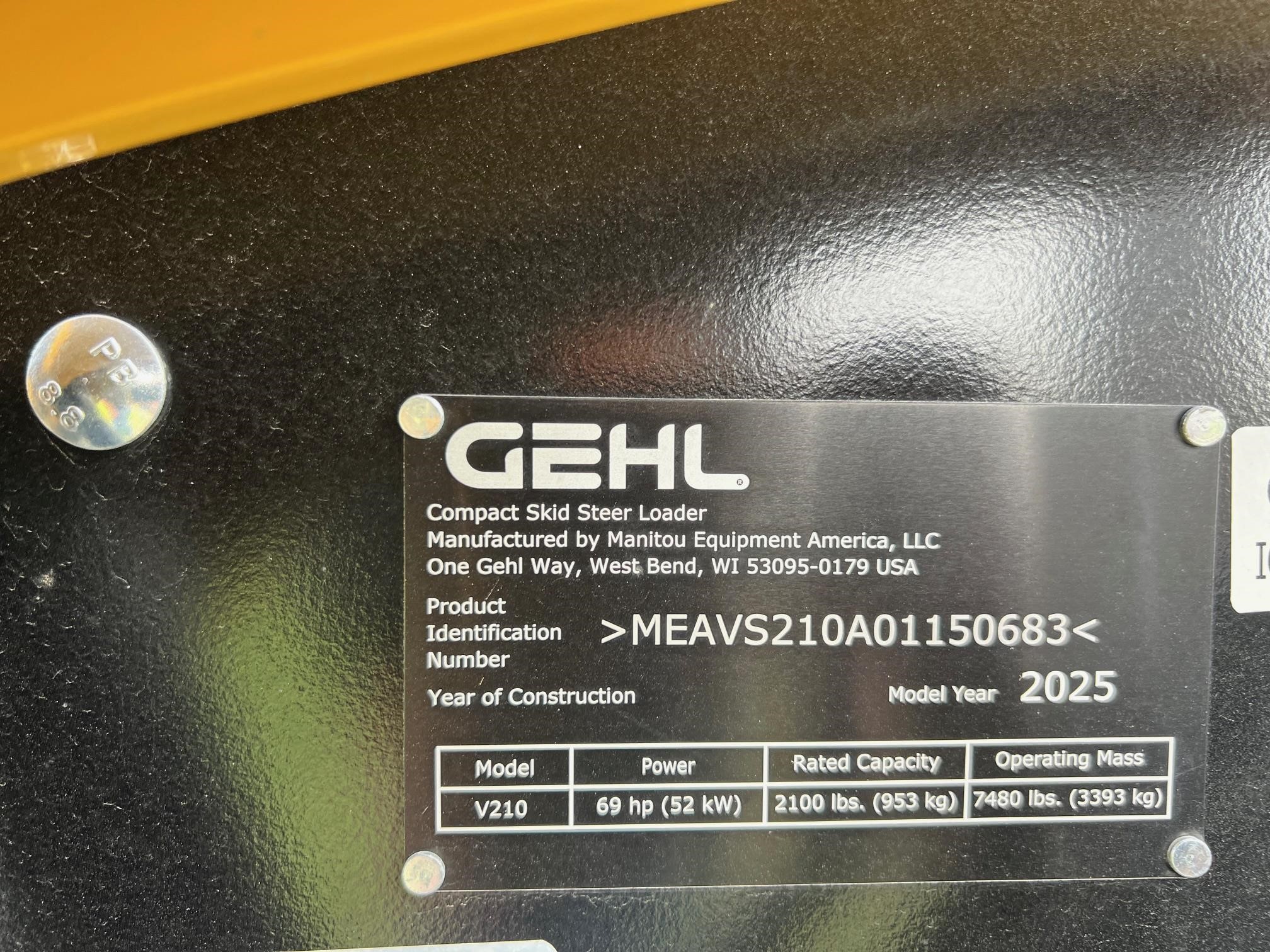 2025 Gehl V210