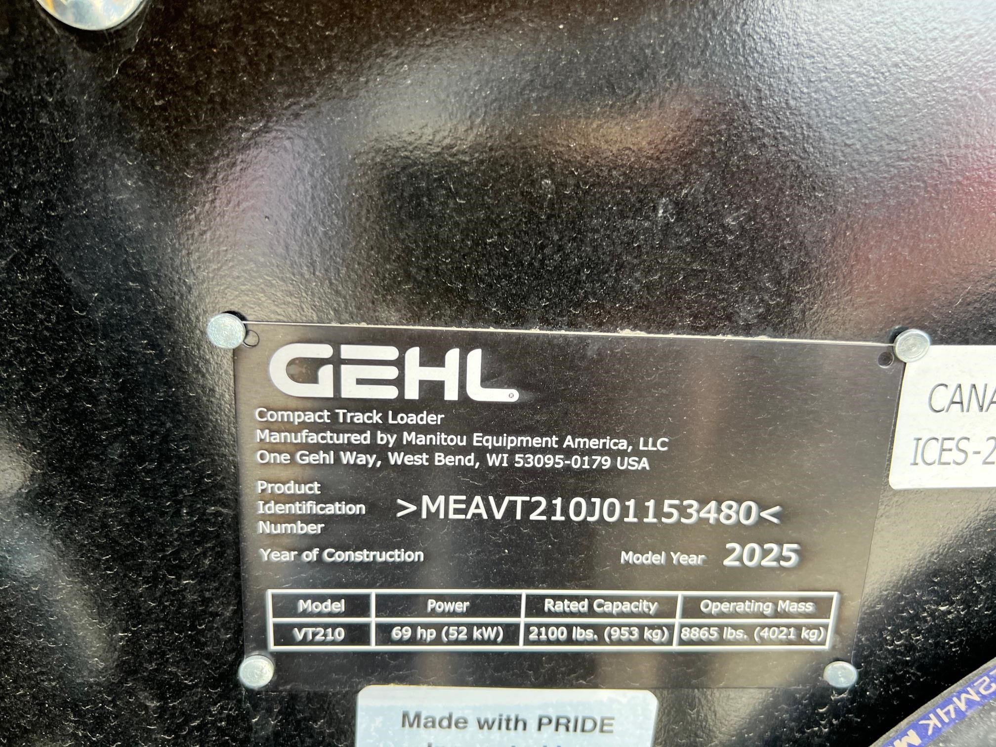 2025 Gehl VT210