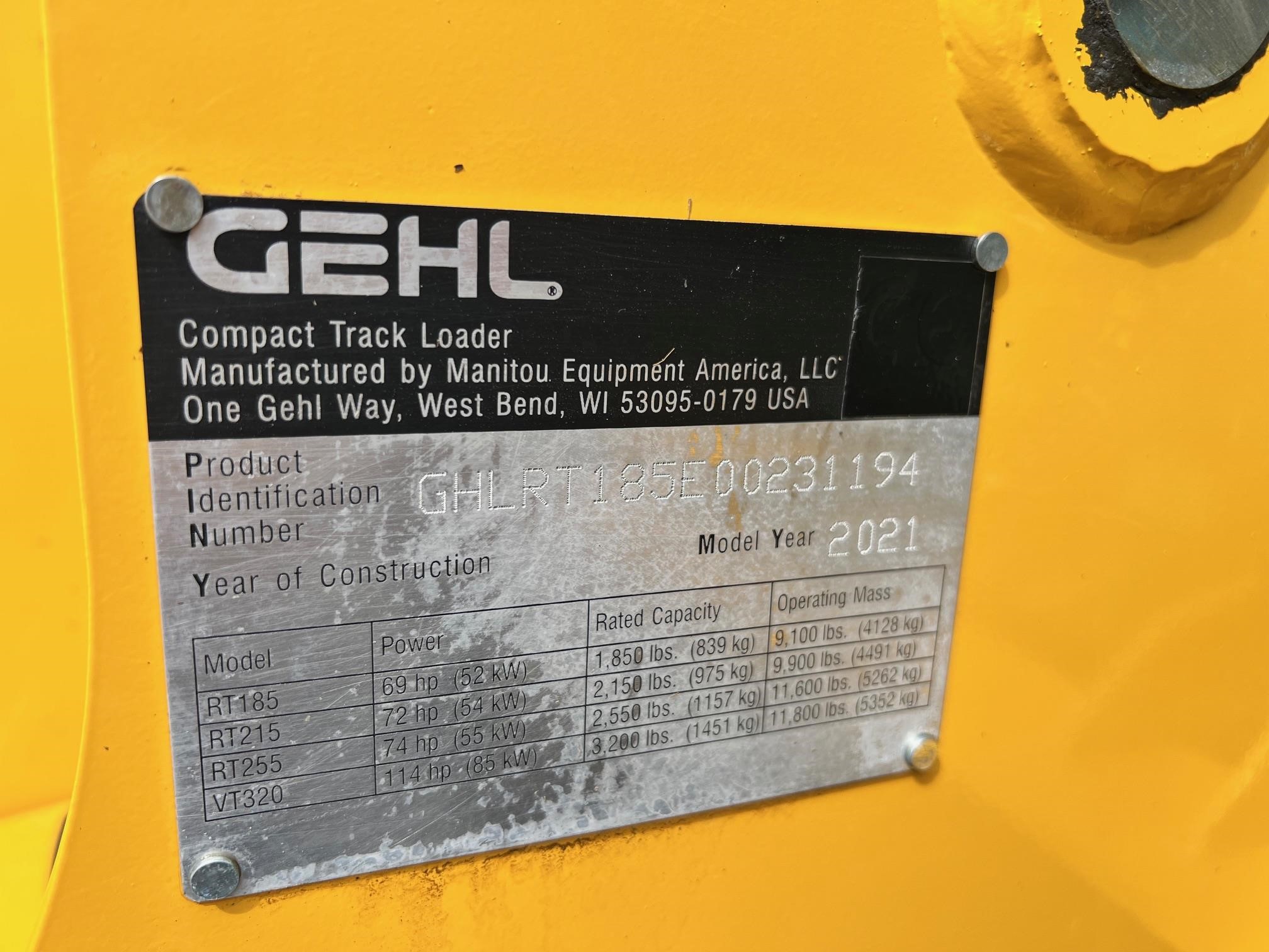 2022 Gehl RT185