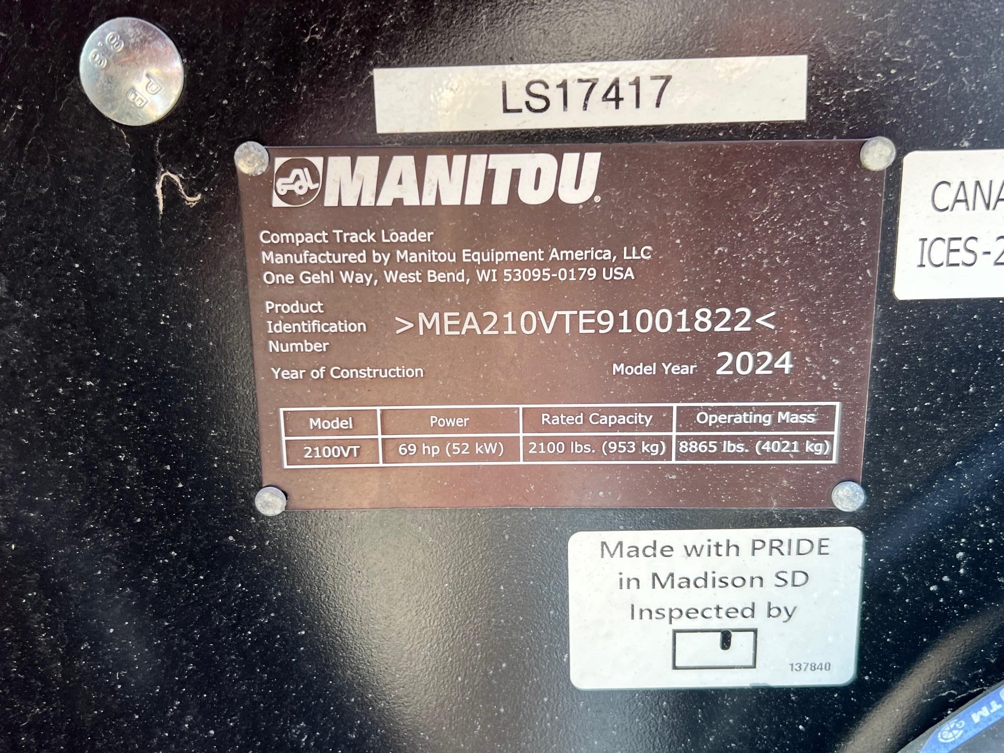2024 Manitou 2100VT